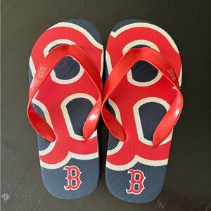 MLB Boston Red Sox Red and Navy Kids Sandals Flip Flops